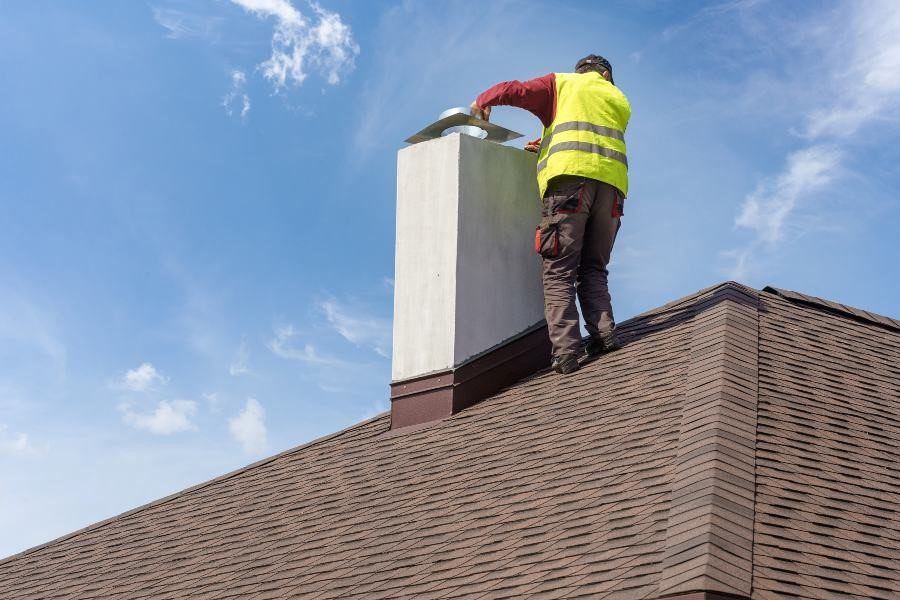 A Worker Inspecting the Tiled Roofing in South Florida
